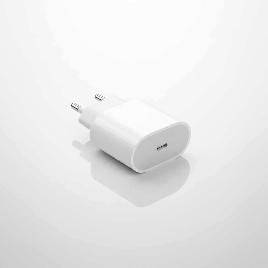 USB-C laddare med studiobakgrund